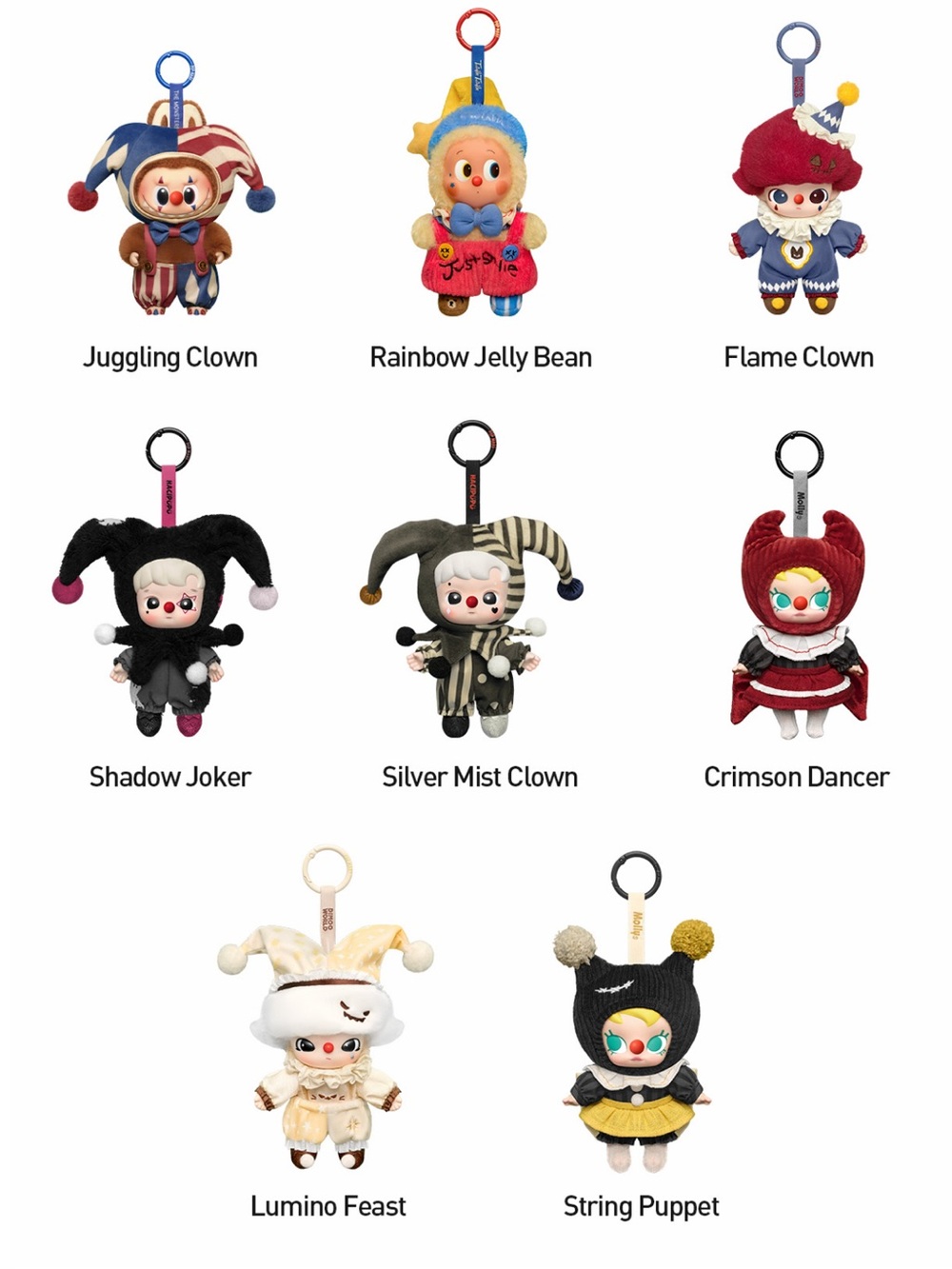 POP MART Why So Serious Silver Mist Clown Plush Vinyl Pendant Plushie - Picture 3 of 5